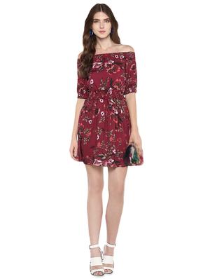 off shoulder smocked detail a-line dress - 16520246 - Standard Image - 4