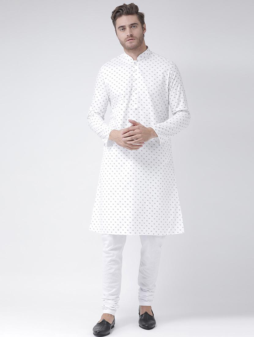 white linen kurta pyjama set - 16520707 - Zoom Image - 1