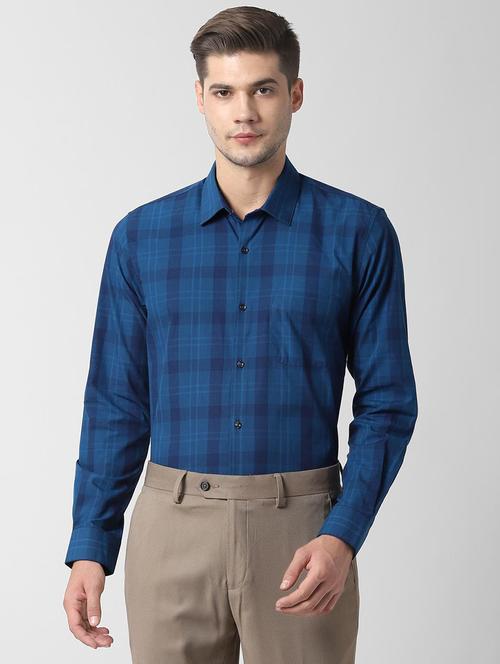 blue checkered formal shirt - 16520884 - Standard Image - 1