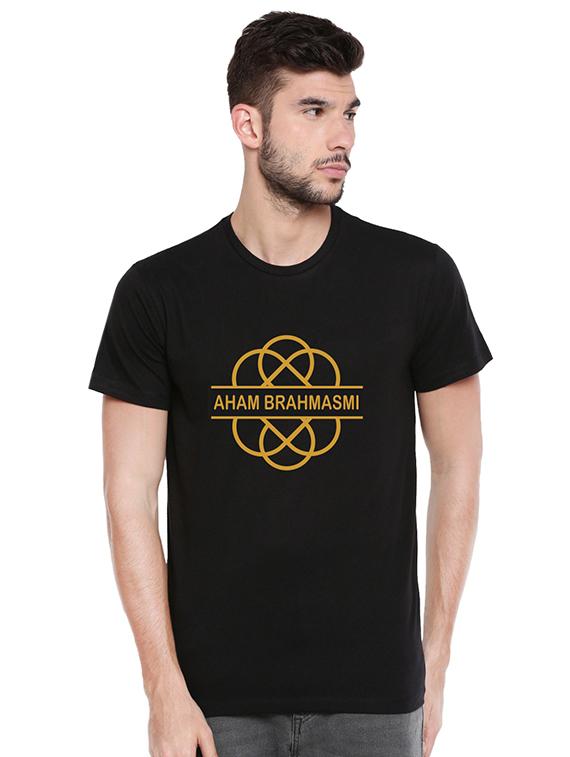 black chest print t-shirt - 16523550 - Zoom Image - 1
