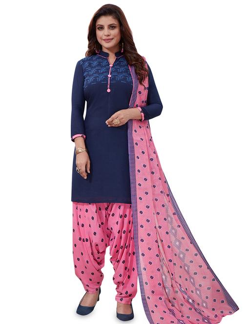 Printed unstitched suit - 16523803 - Standard Image - 1