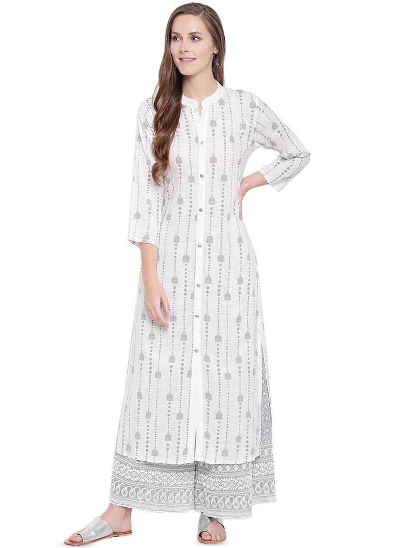 embroidered kurta palazzo set - 16523927 - Zoom Image - 1