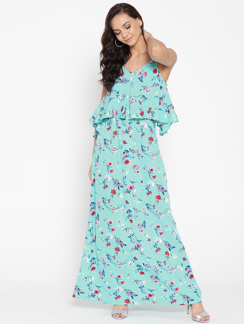 ruffle detail floral maxi dress - 16524153 - Zoom Image - 1