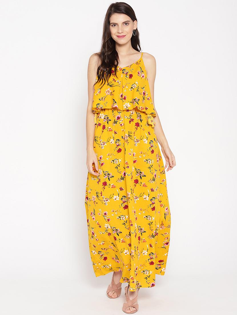 ruffle detail floral maxi dress - 16524154 - Zoom Image - 1