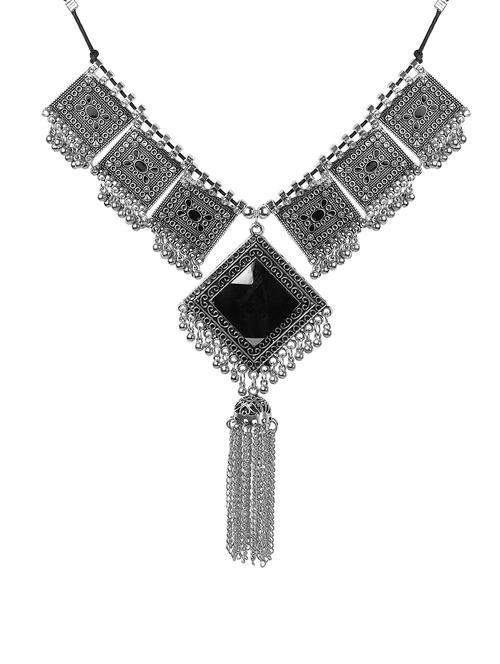 black metal statement necklace - 16524347 - Very Small Image - 1