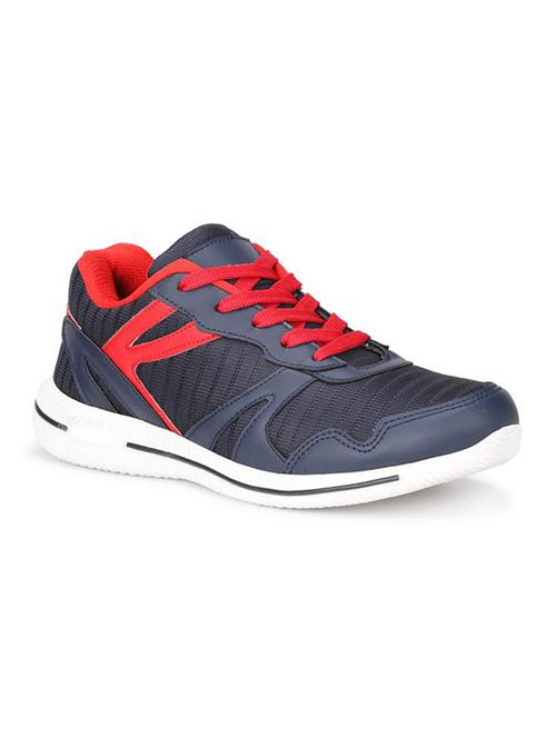 koxko navy blue fabric lace up sport shoes - 16524396 - Standard Image - 1