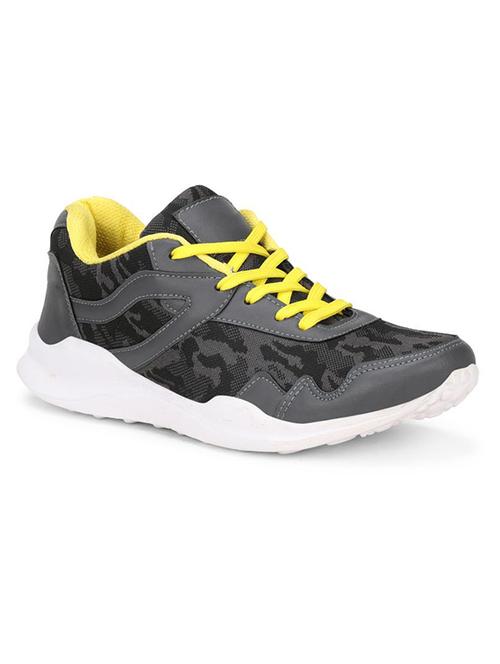 koxko grey fabric lace up sport shoes - 16524404 - Standard Image - 1
