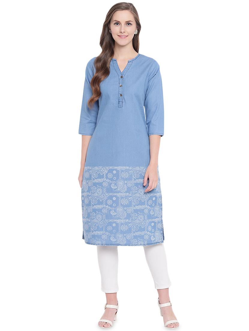 denim kurta with jacket kurta - 16524412 - Zoom Image - 1