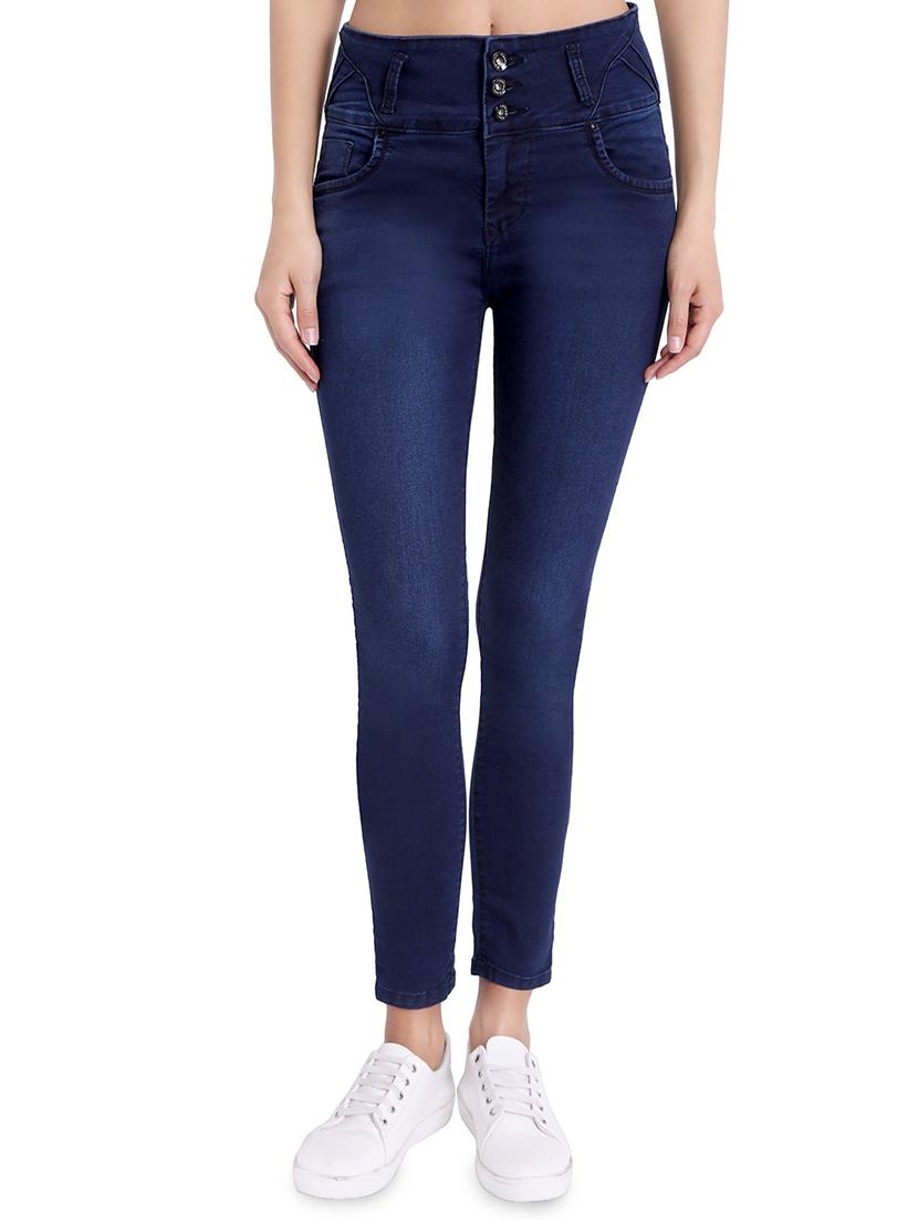 button detail high rise jeans - 16524941 - Zoom Image - 1