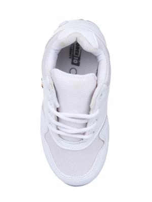 liberty white mesh lace up sport shoes - 16525266 - Standard Image - 4