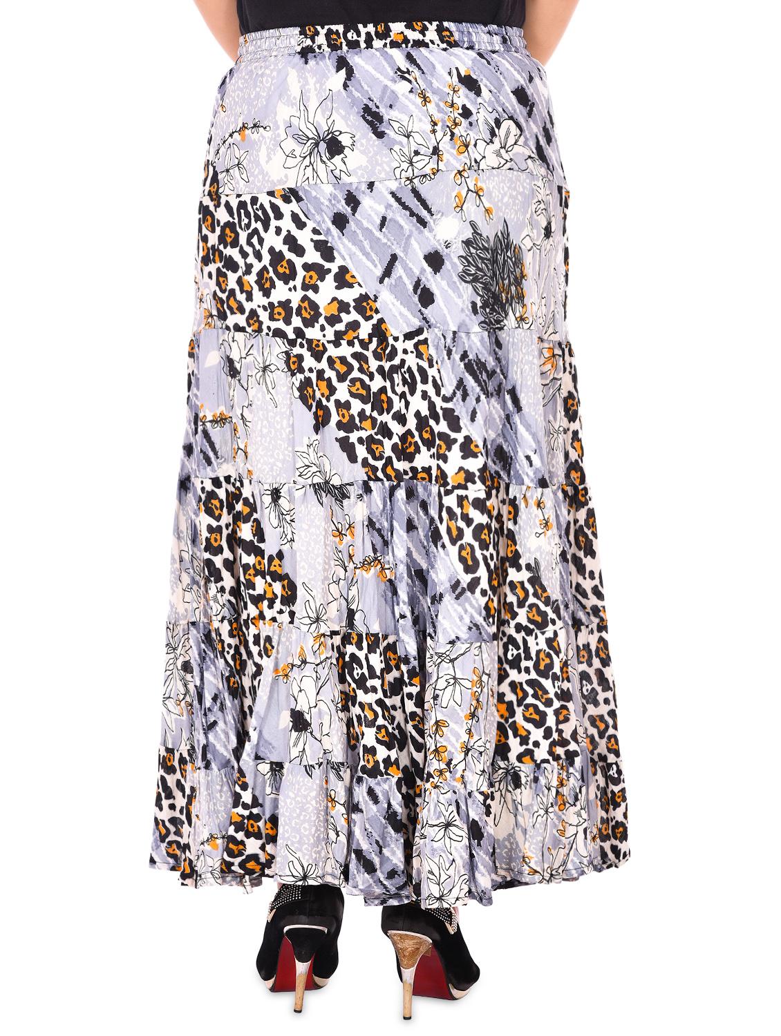 animal printed gathered a-line skirt - 16525777 - Zoom Image - 3
