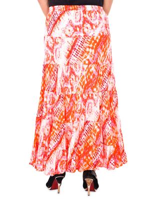 tie and dye print gathered a-line skirt - 16525778 - Standard Image - 3