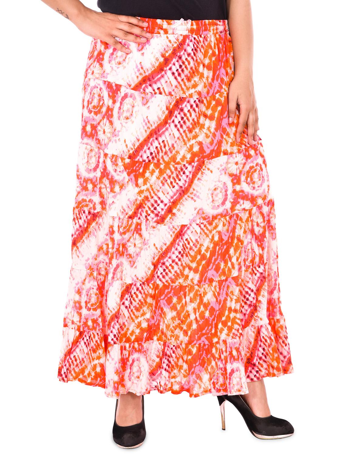 tie and dye print gathered a-line skirt - 16525778 - Zoom Image - 2