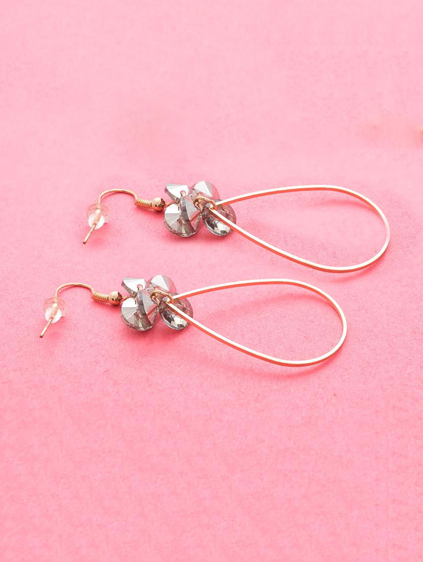 gold metal drop earring - 16525903 - Zoom Image - 1