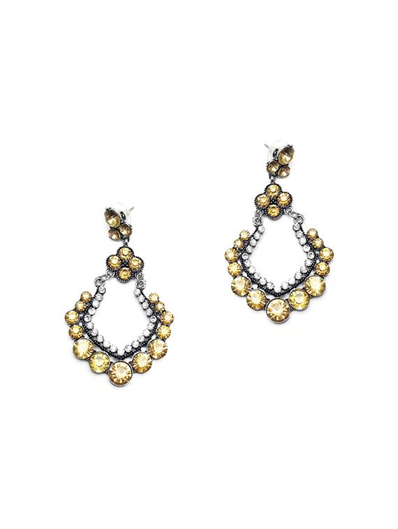 gold crystal drop earring - 16526307 - Zoom Image - 1
