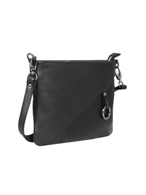 black leather regular sling bag - 16526378 - Standard Image - 4