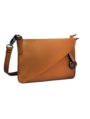 brown solid regular sling bag - 16526380 - Standard Image - 4
