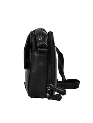 black leather regular sling bag - 16526399 - Standard Image - 4