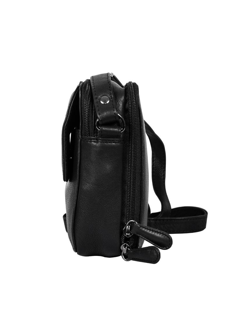 black leather regular sling bag - 16526399 - Zoom Image - 4