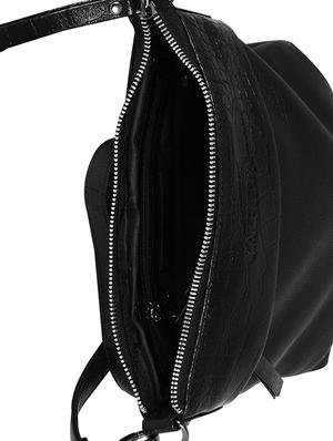 black leather regular sling bag - 16526433 - Standard Image - 3