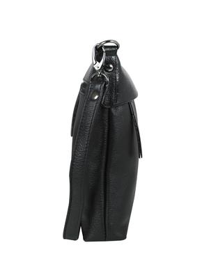 black leather regular sling bag - 16526433 - Standard Image - 4