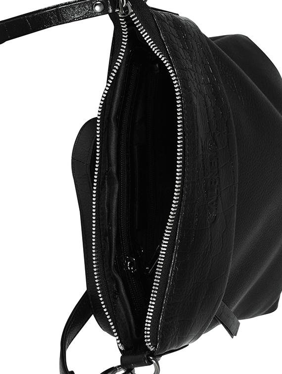 black leather regular sling bag - 16526433 - Zoom Image - 3