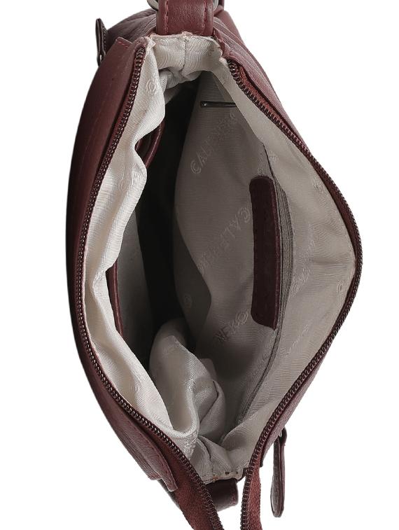 brown leather regular sling bag - 16526447 - Zoom Image - 3