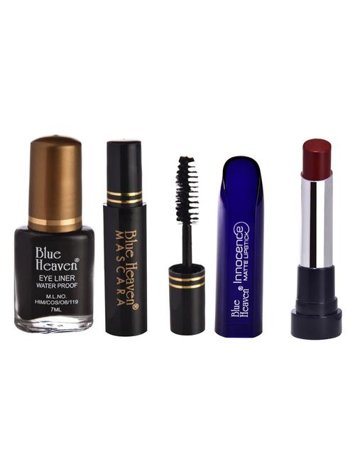 blue heaven eyeliner,mascara & innocence matte lipstik combos - 16527359 - Standard Image - 1