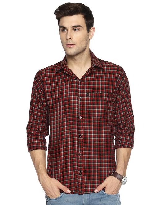 red checkered casual shirt - 16527479 - Standard Image - 1