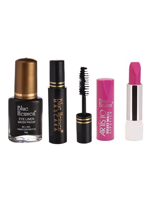 blue heaven eyeliner,mascara & matte lipstik combos - 16527529 - Standard Image - 1