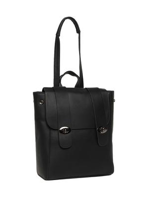 black leatherette (pu) fashion backpack - 16527578 - Standard Image - 5