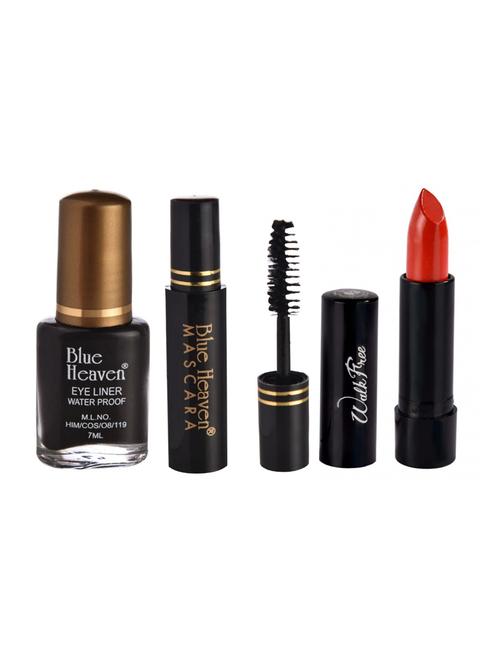 blue heaven eyeliner,mascara & matte lipstik combos - 16527628 - Standard Image - 1