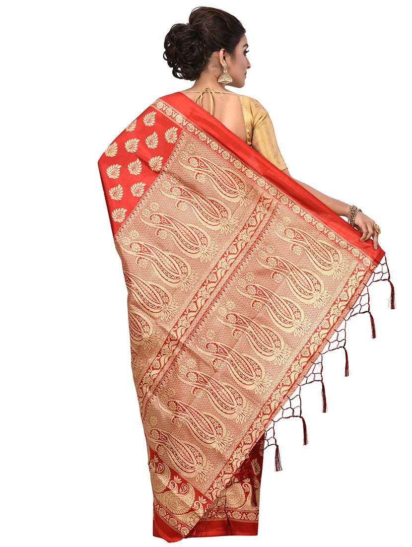 half & half banarasi saree - 16528283 - Zoom Image - 2