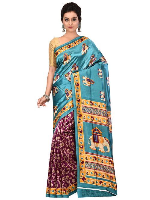 conversational half & half saree - 16528309 - Standard Image - 1