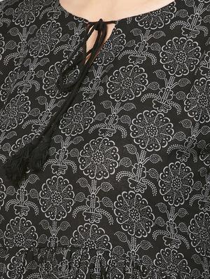 black cotton aline dress - 16528669 - Standard Image - 4