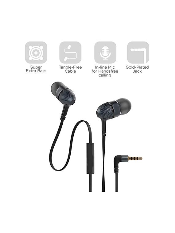 black made to fit you and your lifestyle, providing a smooth grip for an extra secure comfortable ears passive noise cancellation feature enables users enjoy listening music in chaotic noisy environment, it also receive calls onthego crafted with care, the polished metal ensures its longevity, tanglefree cable is lightweight features userfriendly controls easy functioning headphones & speaker - 16528677 - Zoom Image - 5