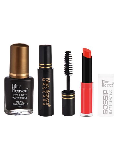 blue heaven eyeliner,mascara & lipsticks combos - 16529594 - Very Small Image - 1