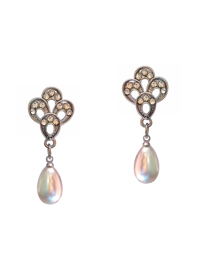 beige metal studs earring - 16529646 - Zoom Image - 1