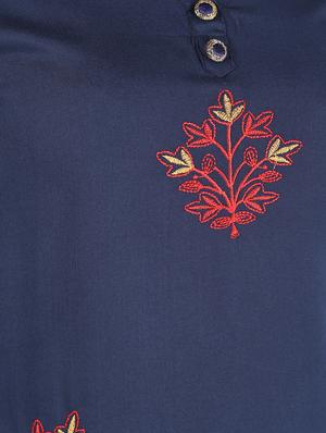 embroidered straight kurta - 16529721 - Standard Image - 5