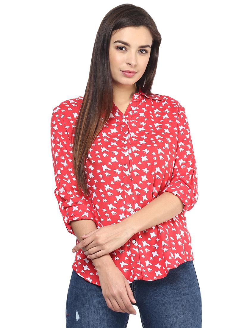 long sleeved butterfly print shirt - 16529829 - Zoom Image - 1