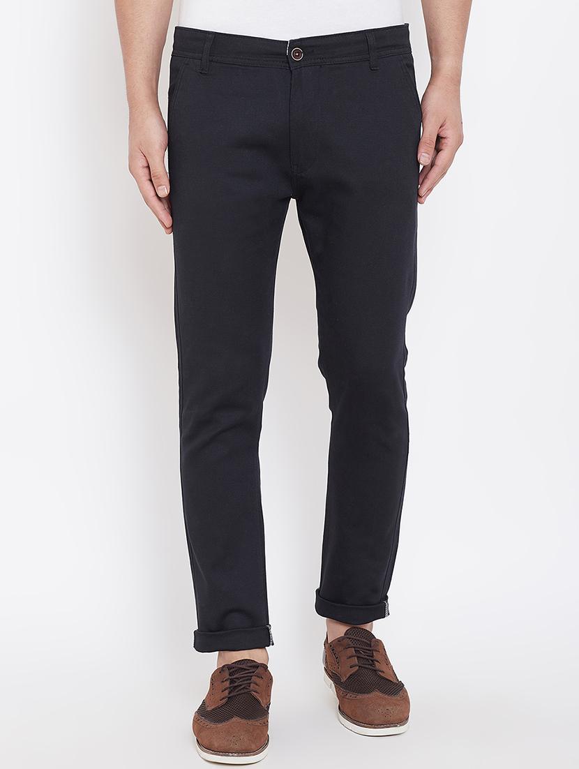 black solid chinos - 16530045 - Zoom Image - 1