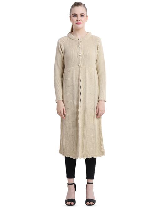 mandarin neck wool cardigan - 16530084 - Very Small Image - 1
