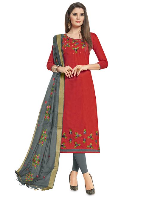 Churidaar unstitched suit - 16530343 - Standard Image - 1