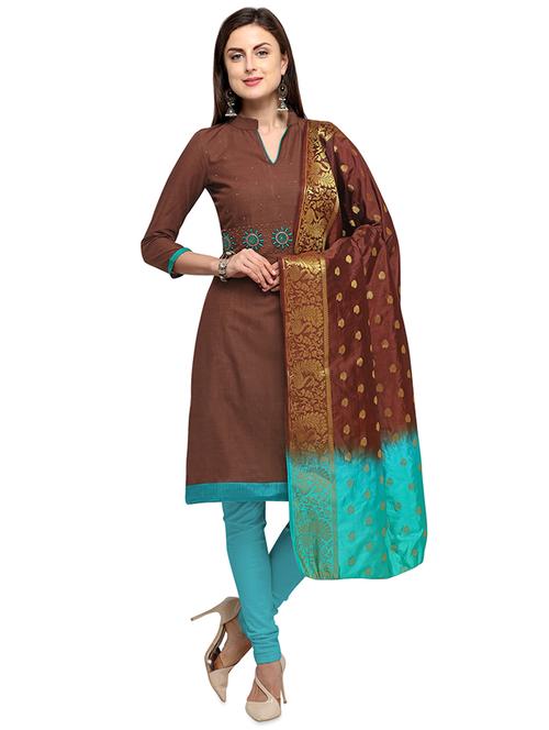 churidaar unstitched suit - 16530447 - Standard Image - 1