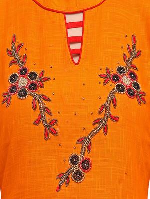 embellished churidaar unstitched suit - 16530451 - Standard Image - 4
