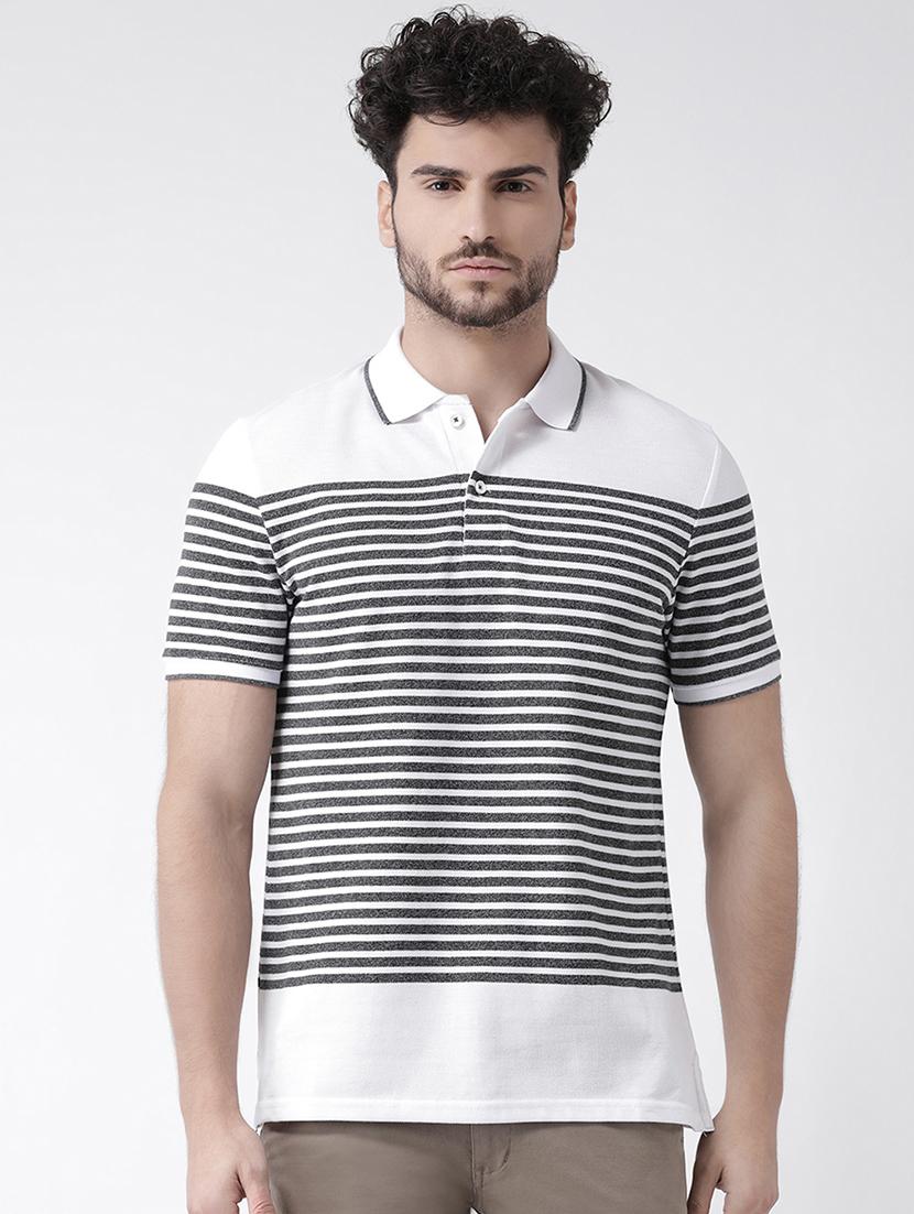 white striped polo t-shirt - 16530826 - Zoom Image - 1