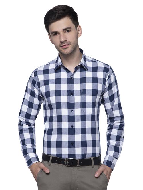 blue checkered formal shirt - 16530851 - Standard Image - 1