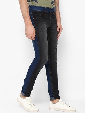 multi color block washed denim jeans - 16531224 - Standard Image - 2