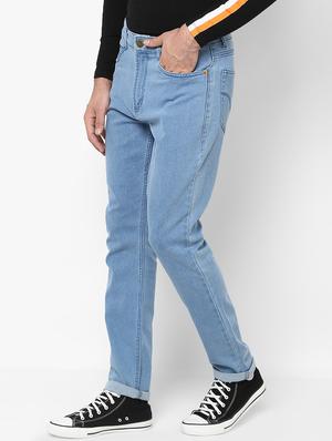 light blue plain denim jeans - 16531226 - Standard Image - 2