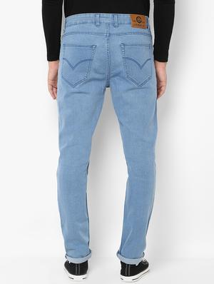 light blue plain denim jeans - 16531226 - Standard Image - 3